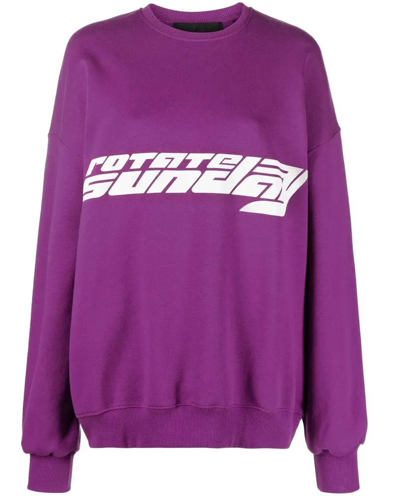 ROTATE Birger Christensen Pullover mit Logo-Print - Violett Violett