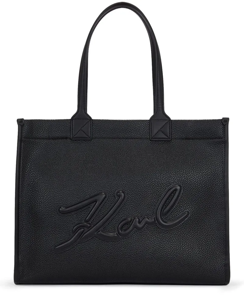 Karl Lagerfeld K/Skuare Grainy Handtasche - Schwarz Schwarz