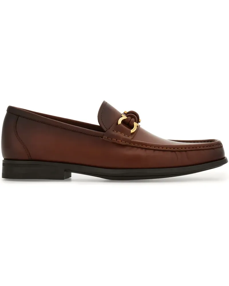 Ferragamo Loafer mit Gancini-Detail - Braun Braun