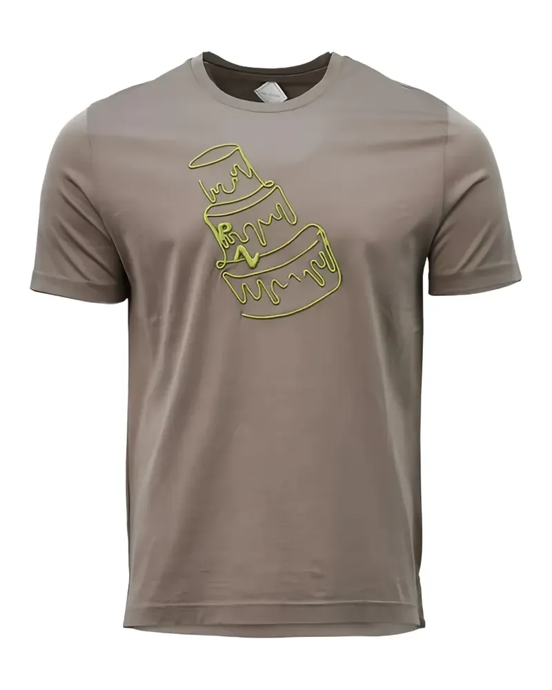 Pal Zileri T-Shirt mit grafischem Print - Braun Braun