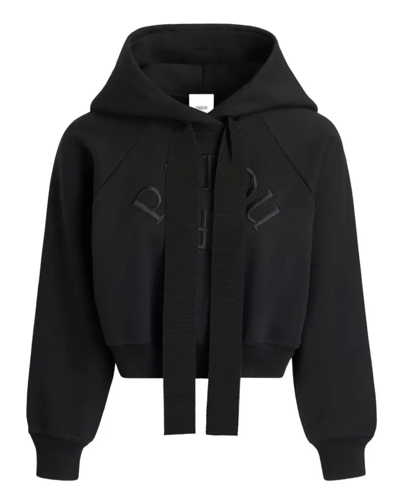 Patou Hoodie mit Logo-Stickerei - Schwarz Schwarz