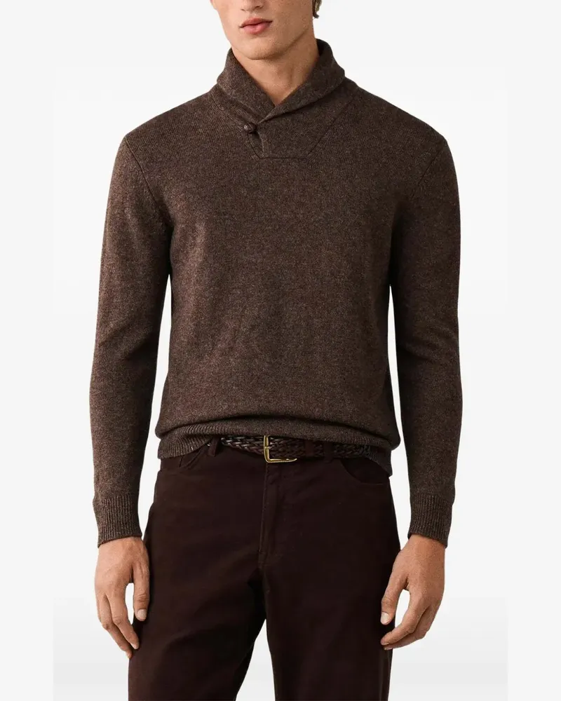 Hackett Pullover mit Schalkragen - Braun Braun