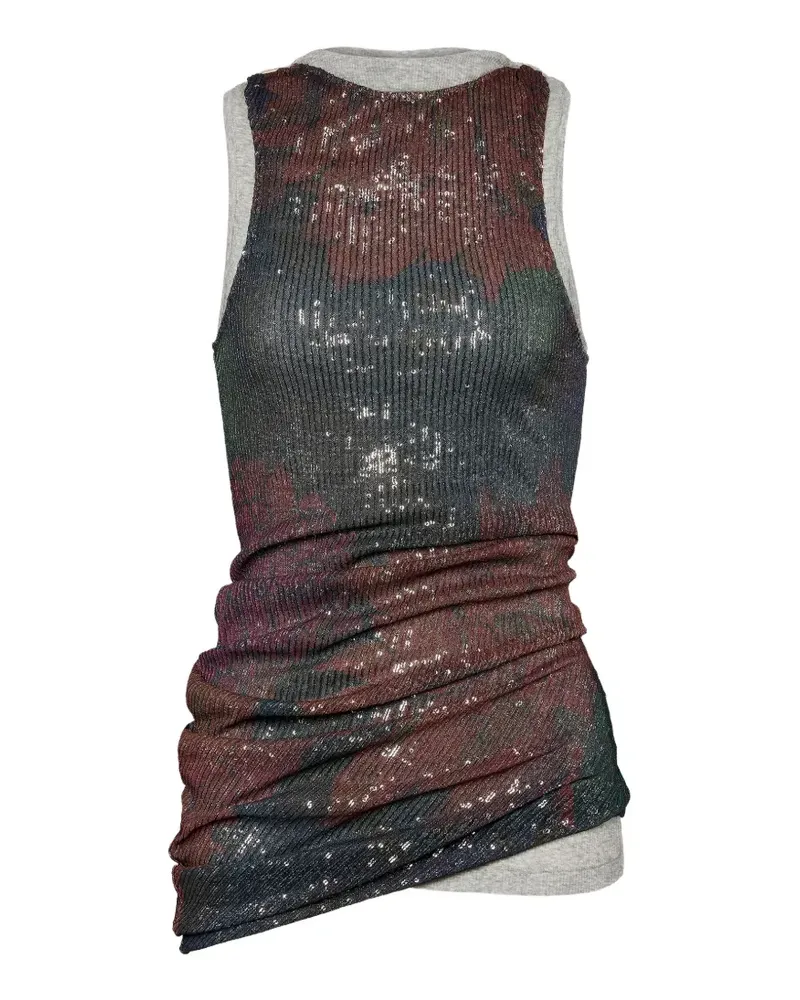 Maison Margiela sequin-embellished draped top - Grün Grün