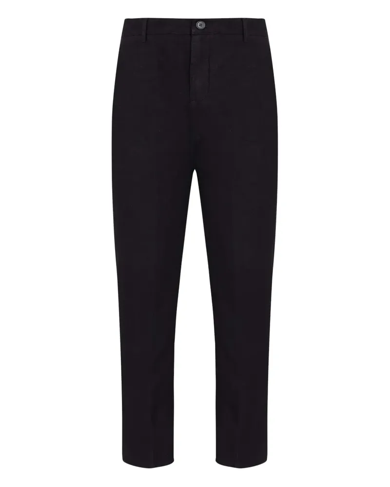 Osklen Klassische Leinenhose - Schwarz Schwarz