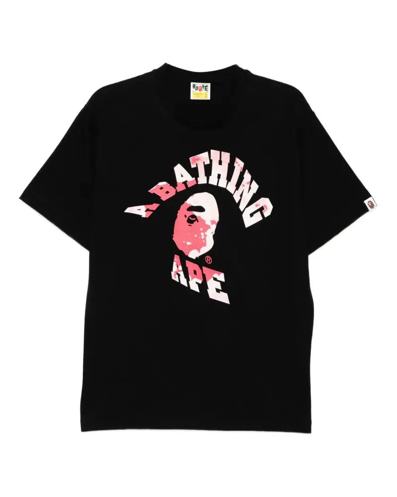 BAPE T-Shirt mit grafischem Print - Schwarz Schwarz