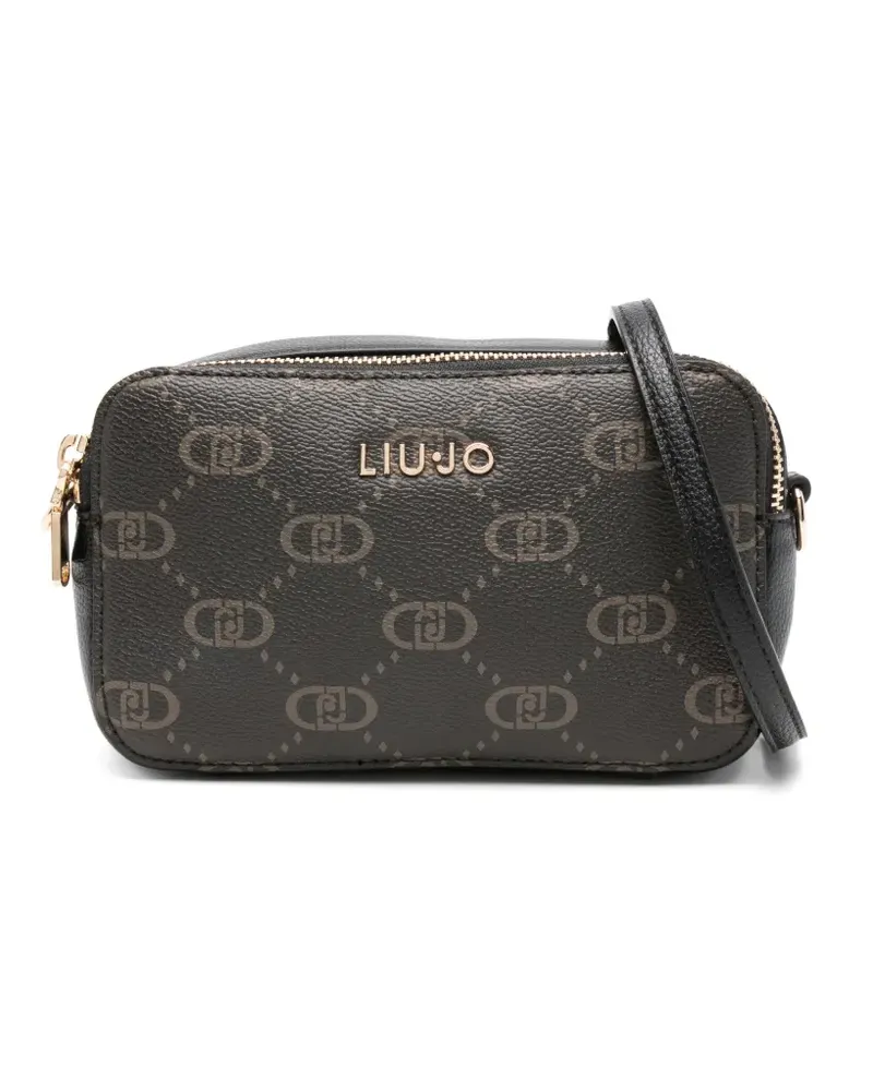 Liu Jo Schultertasche mit Monogramm - Schwarz Schwarz