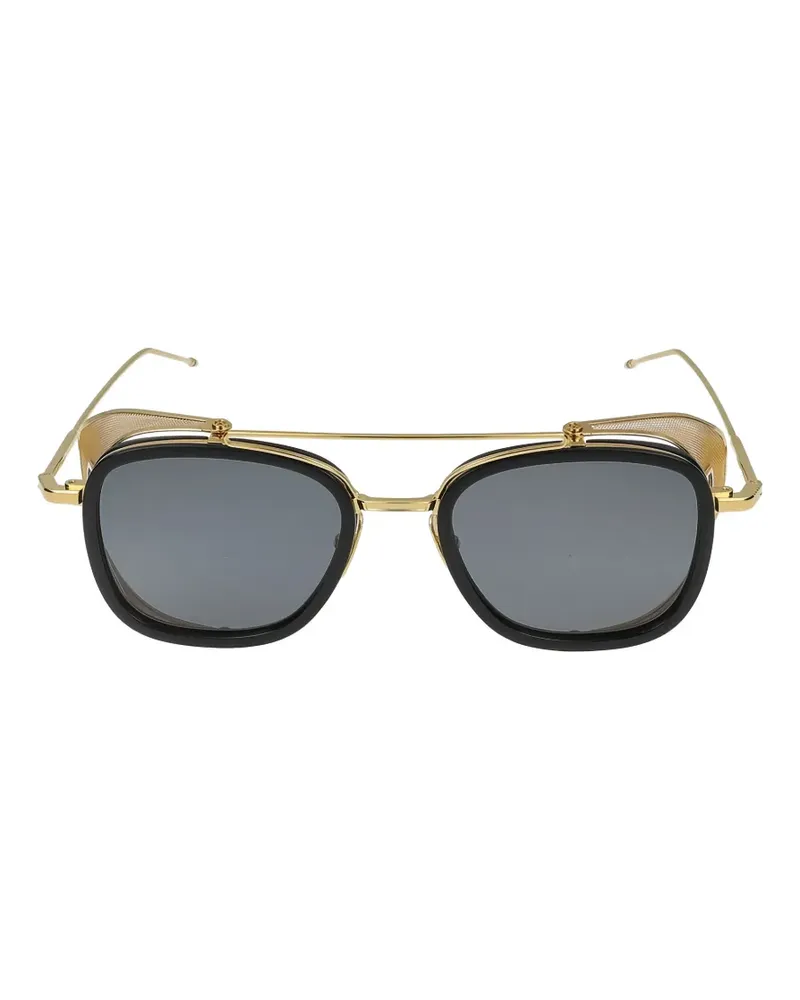 Thom Browne mesh-shield square-frame sunglasses - Schwarz Schwarz