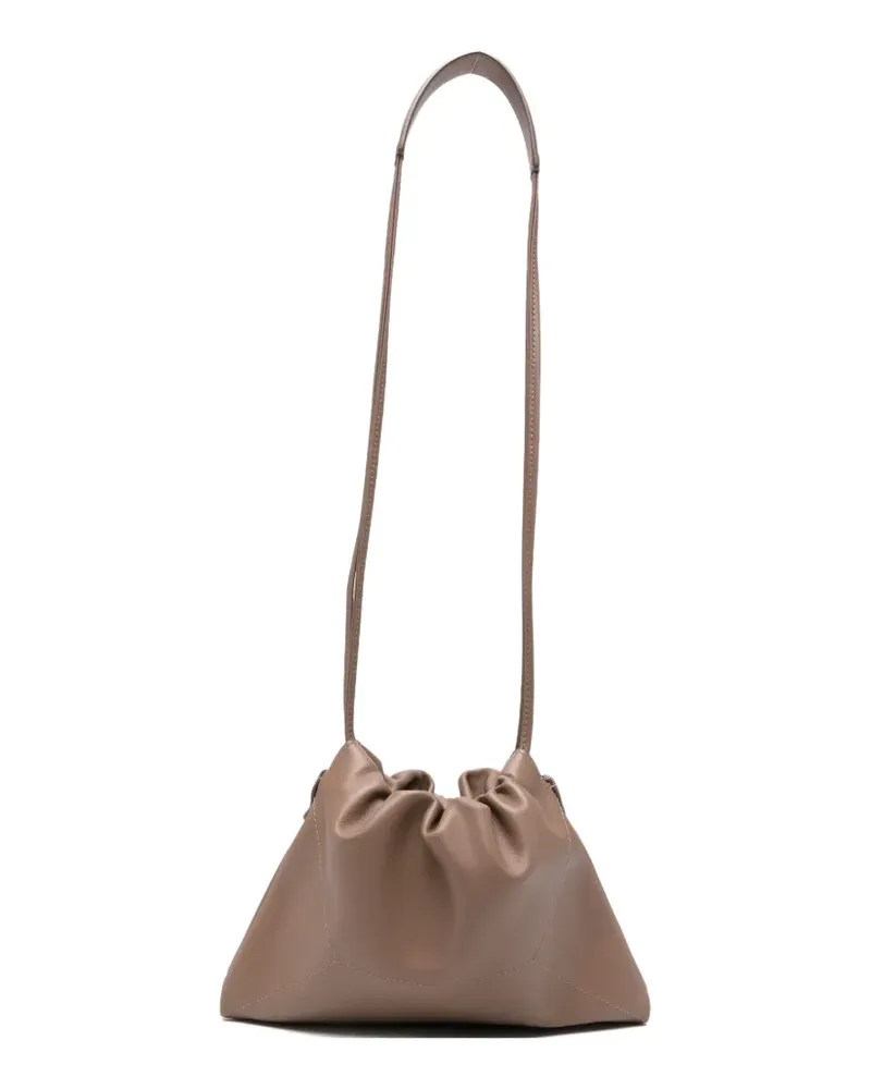 Brunello Cucinelli Schultertasche mit Raffungen - Braun Braun