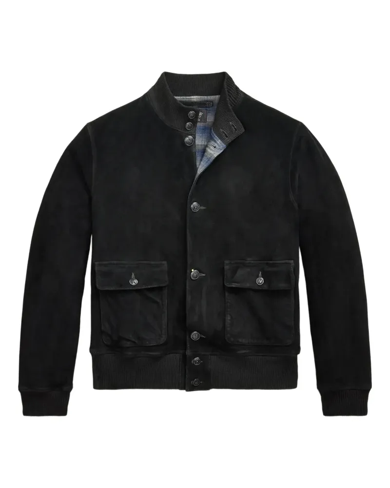 Ralph Lauren Bomberjacke aus Wildleder - Schwarz Schwarz