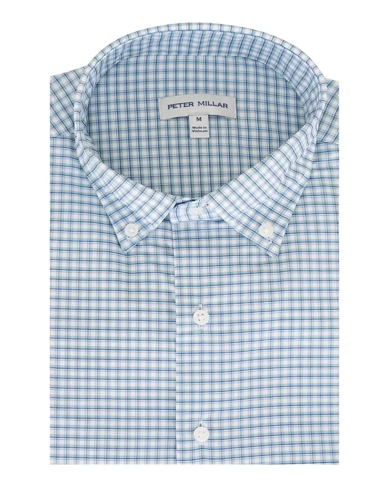 Peter Millar checked shirt - Weiß Weiß