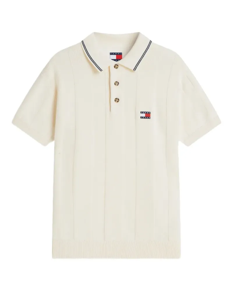 Tommy Hilfiger logo-patch polo shirt - Nude Nude