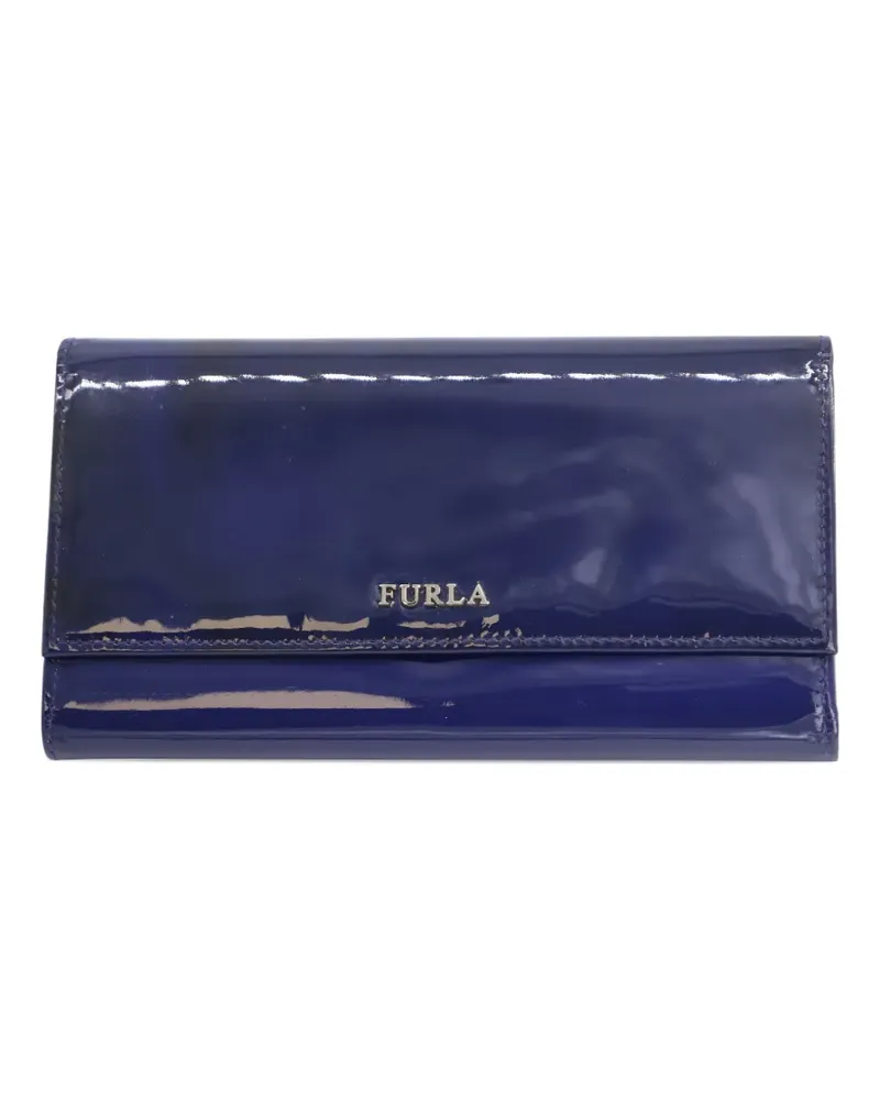 Furla patent-leather wallet - Blau Blau