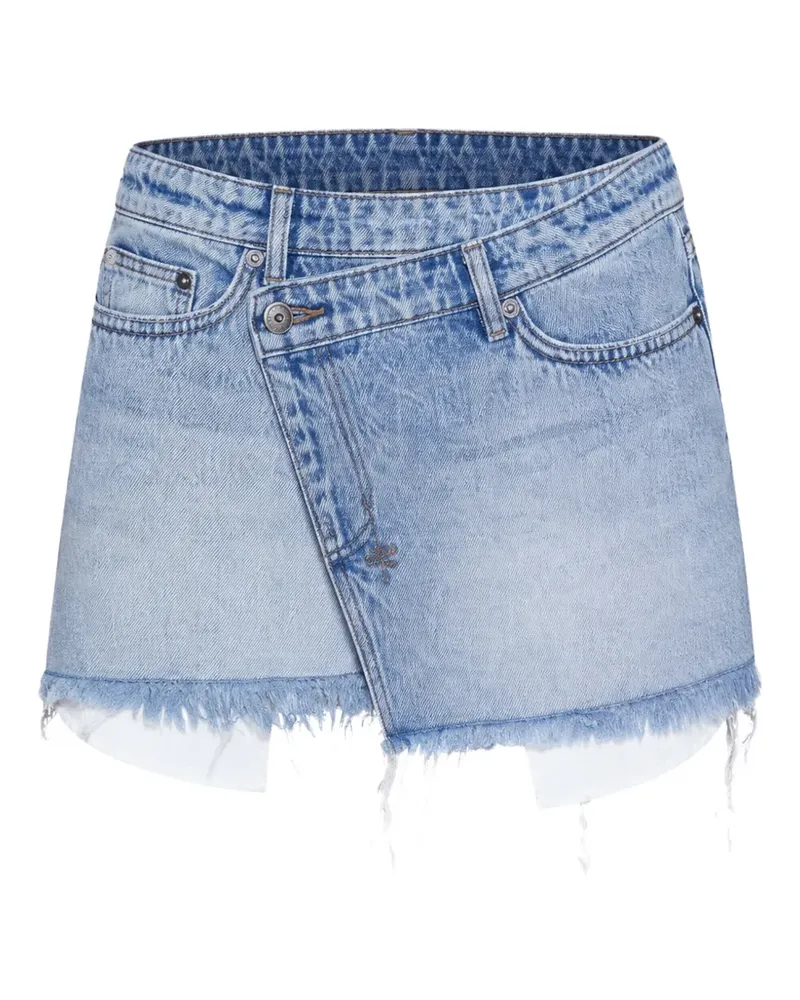 ksubi Rap asymmetric frayed mini skirt - Blau Blau
