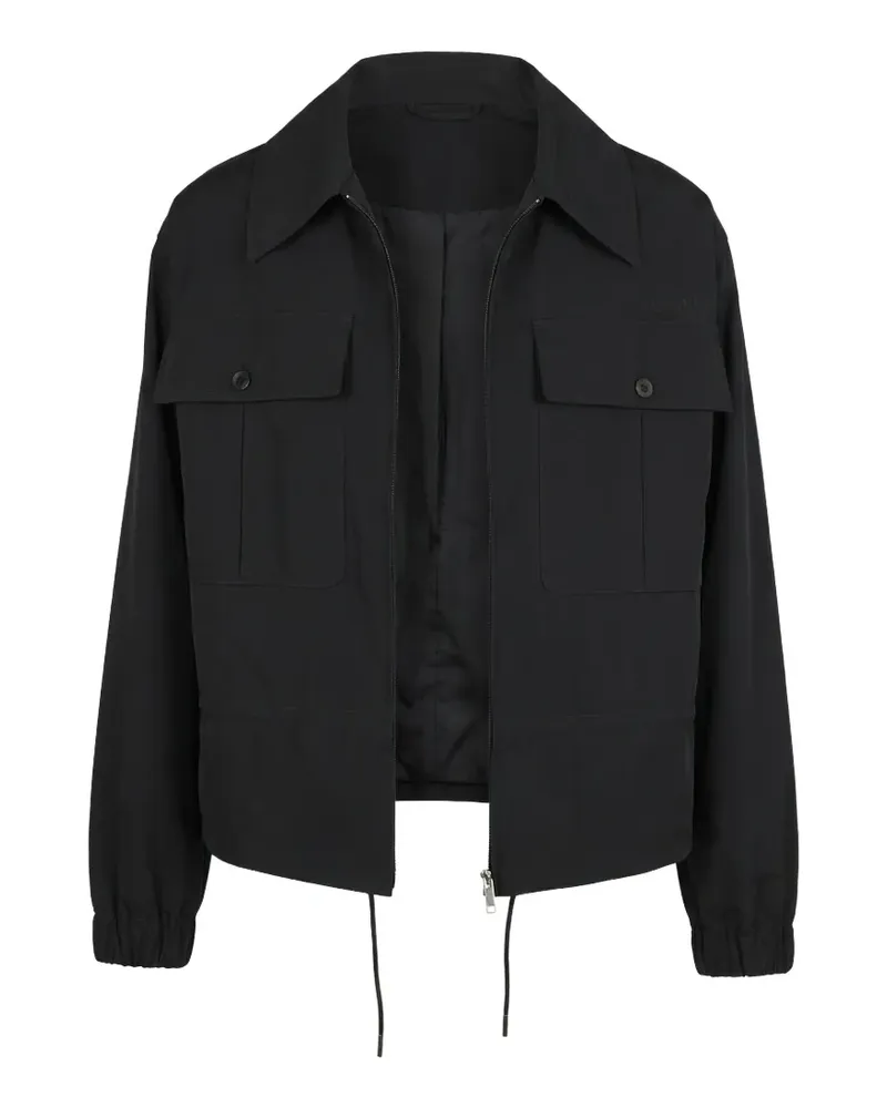 Valentino Garavani flap-pocket logo-detail jacket - Schwarz Schwarz