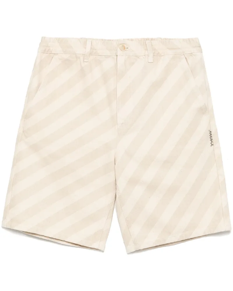 Marni Gestreifte Jeans-Shorts - Nude Nude