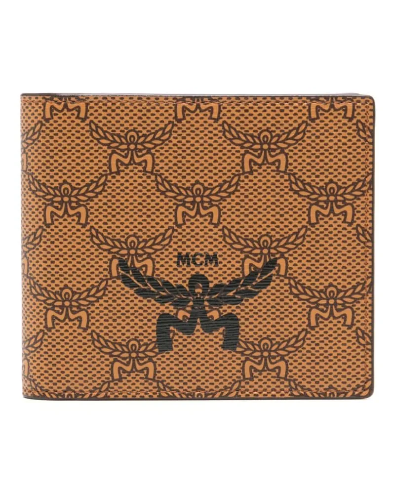 MCM Himmel Portemonnaie mit Monogrammmuster - Braun Braun