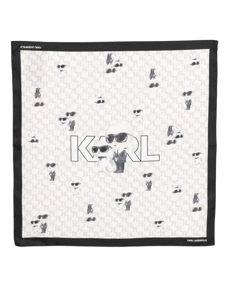 Karl Lagerfeld Ikon Schal - Weiß Weiß