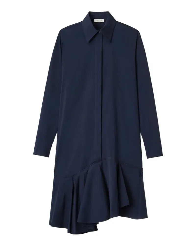 Lafayette148 Asymmetrisches Hemd-Midikleid - Blau Blau