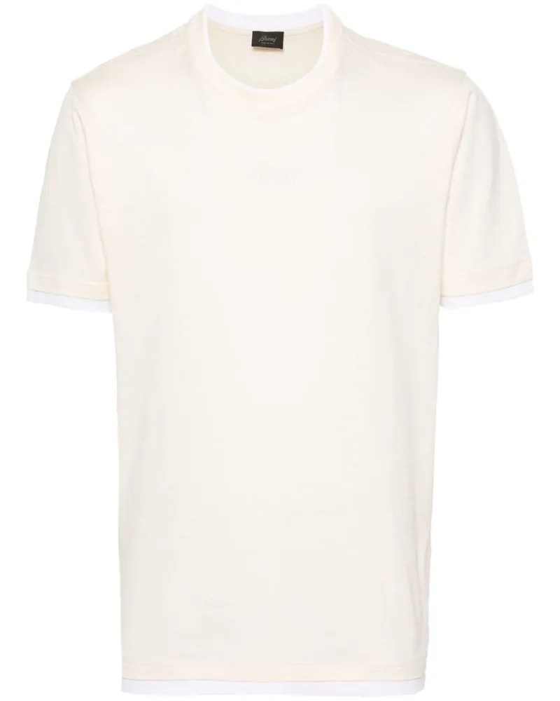 Brioni T-Shirt im Layering-Look Nude