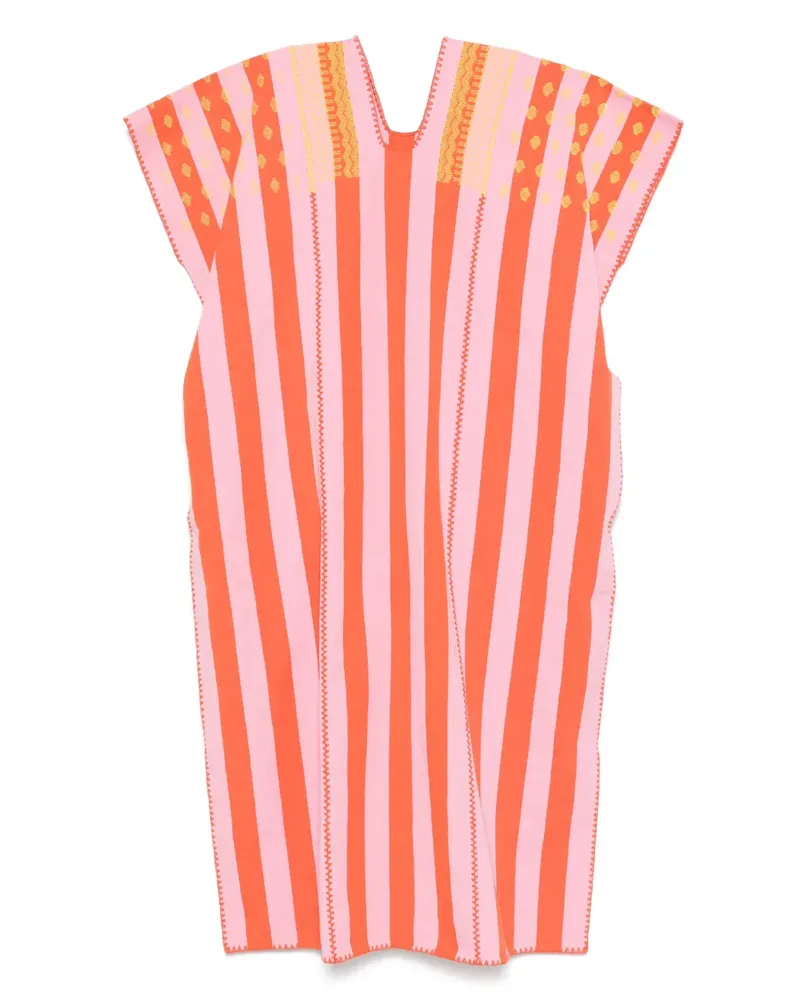 Pippa Holt Gestreiftes Midikleid - Orange Orange