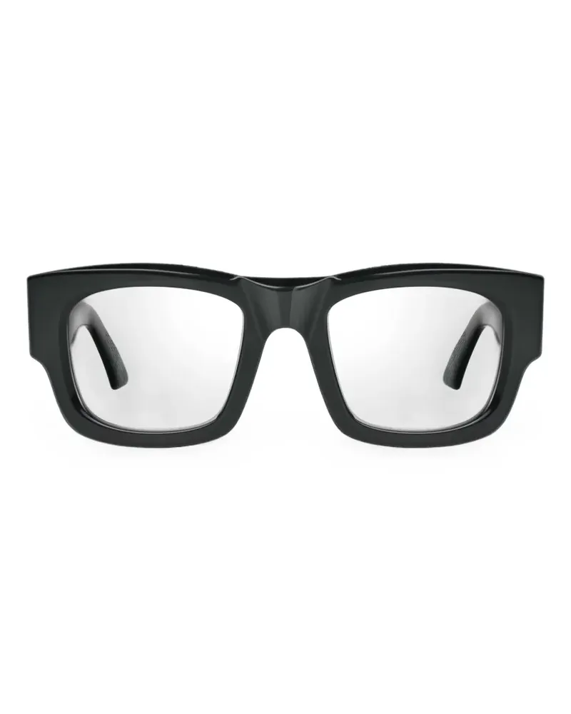 Bugatti logo-plaque square-frame glasses - Schwarz Schwarz