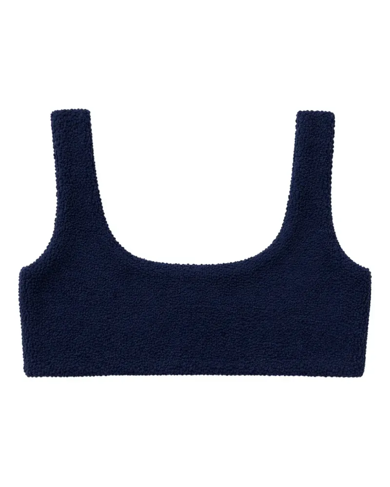MC2 Saint Barth Naima crinkle bralette bikini top - Blau Blau
