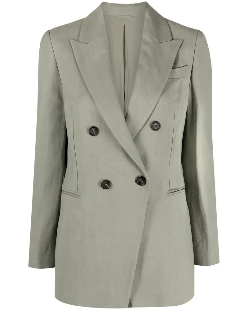 Brunello Cucinelli Doppelreihiger Blazer - Grün Grün