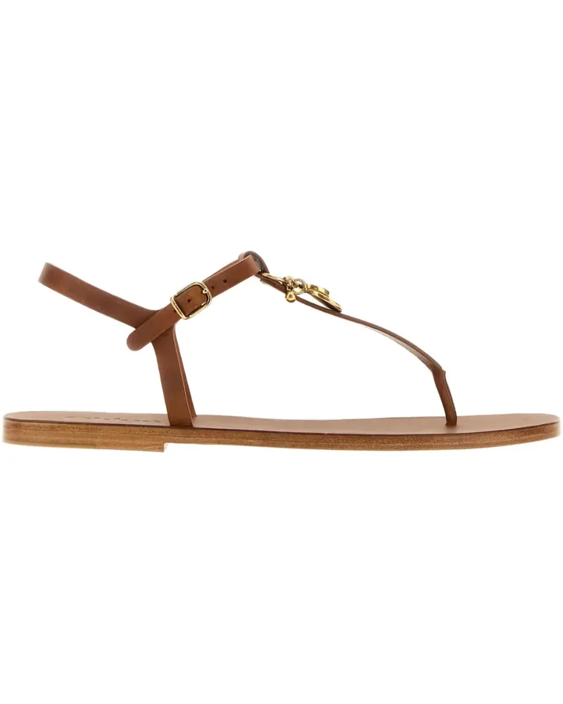 Chloé Sandalen mit Lederanhänger - Braun Braun