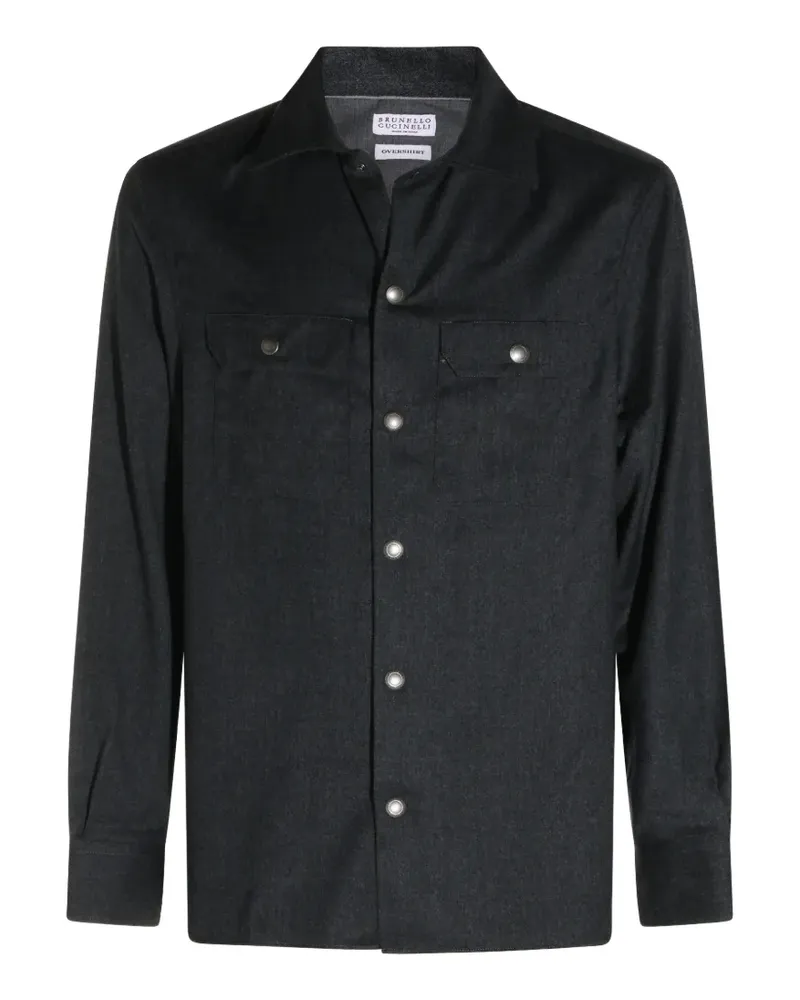 Brunello Cucinelli Geknöpfte Hemdjacke - Grau Grau