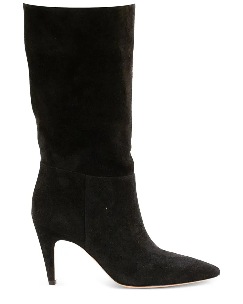 Gianvito Rossi Stiefel mit spitzer Kappe 85mm - Schwarz Schwarz