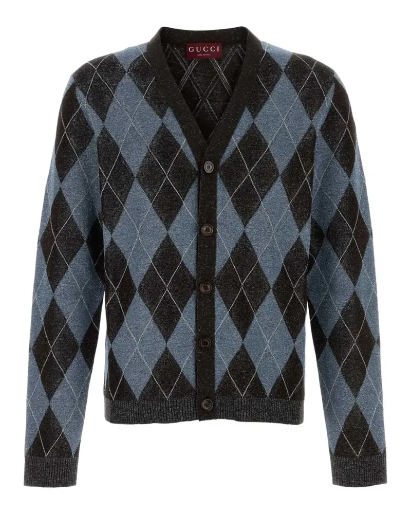 Gucci Cardigan mit Argyle-Muster - Braun Braun