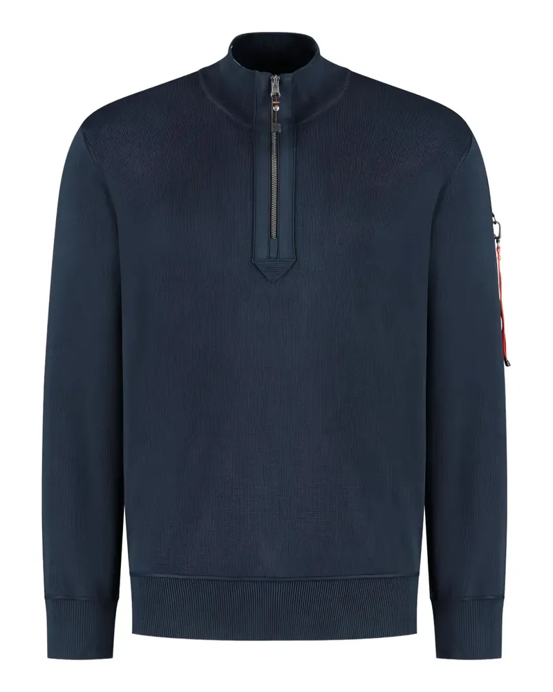 Parajumpers Gerippter Pullover mit Reißverschluss - Blau Blau