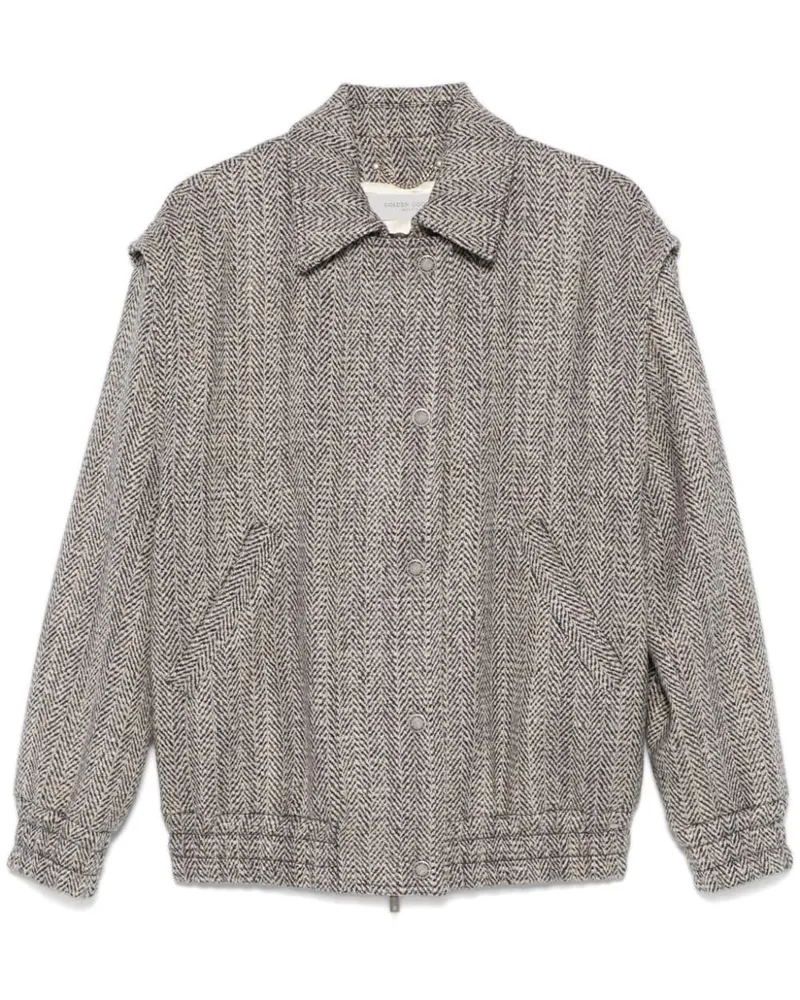 Golden Goose Jacke mit Fischgrätenmuster - Schwarz Schwarz