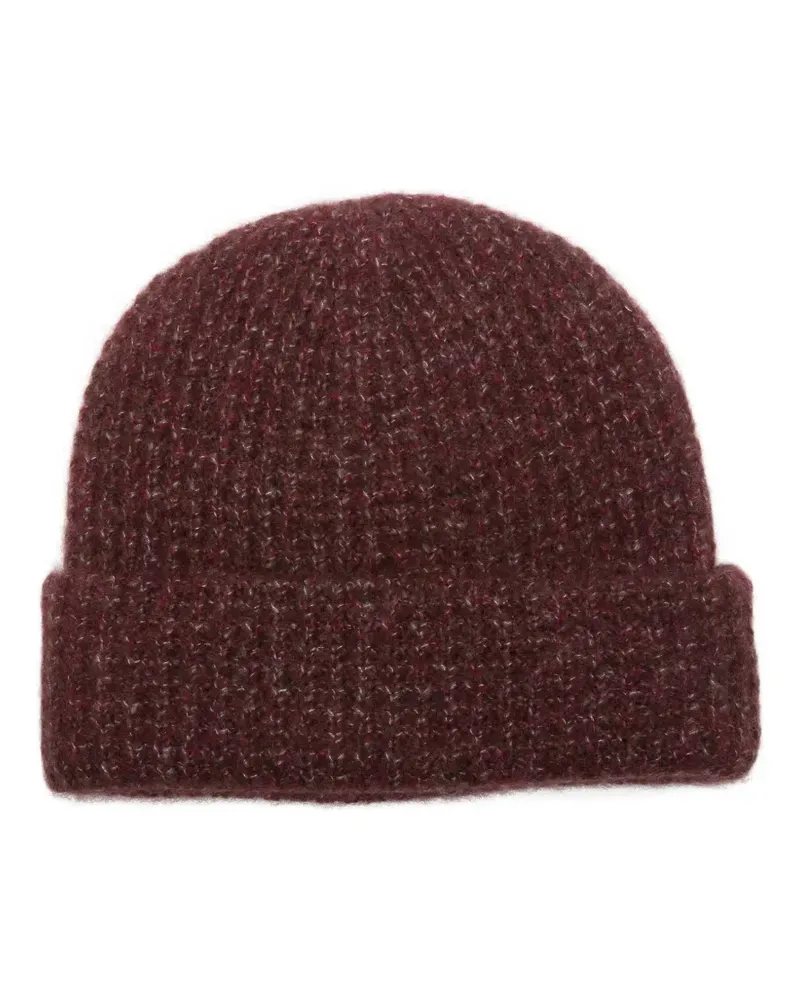 Frenckenberger Gerippte Beanie - Rot Rot