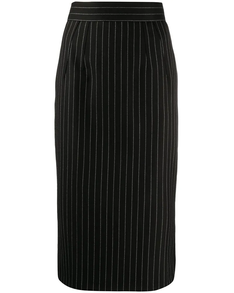 Dolce & Gabbana Midirock mit Nadelstreifen - Schwarz Schwarz