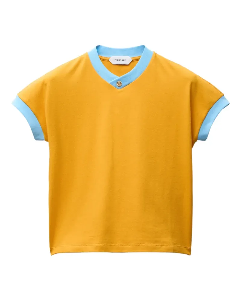 Versace T-Shirt aus Baumwolljersey - Gelb Gelb