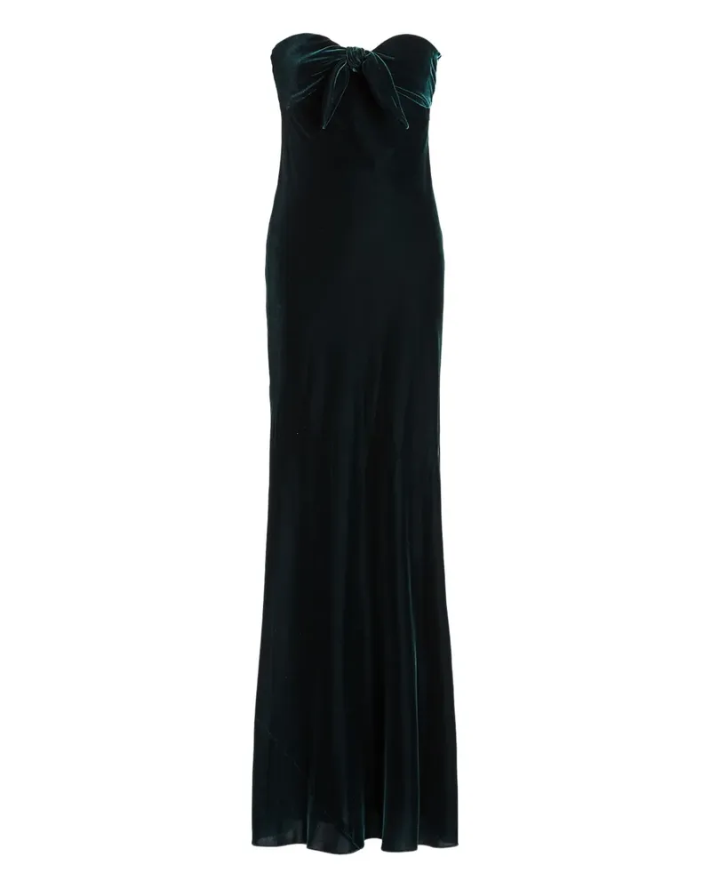 Ralph Lauren bow-detail strapless maxi dress - Grün Grün