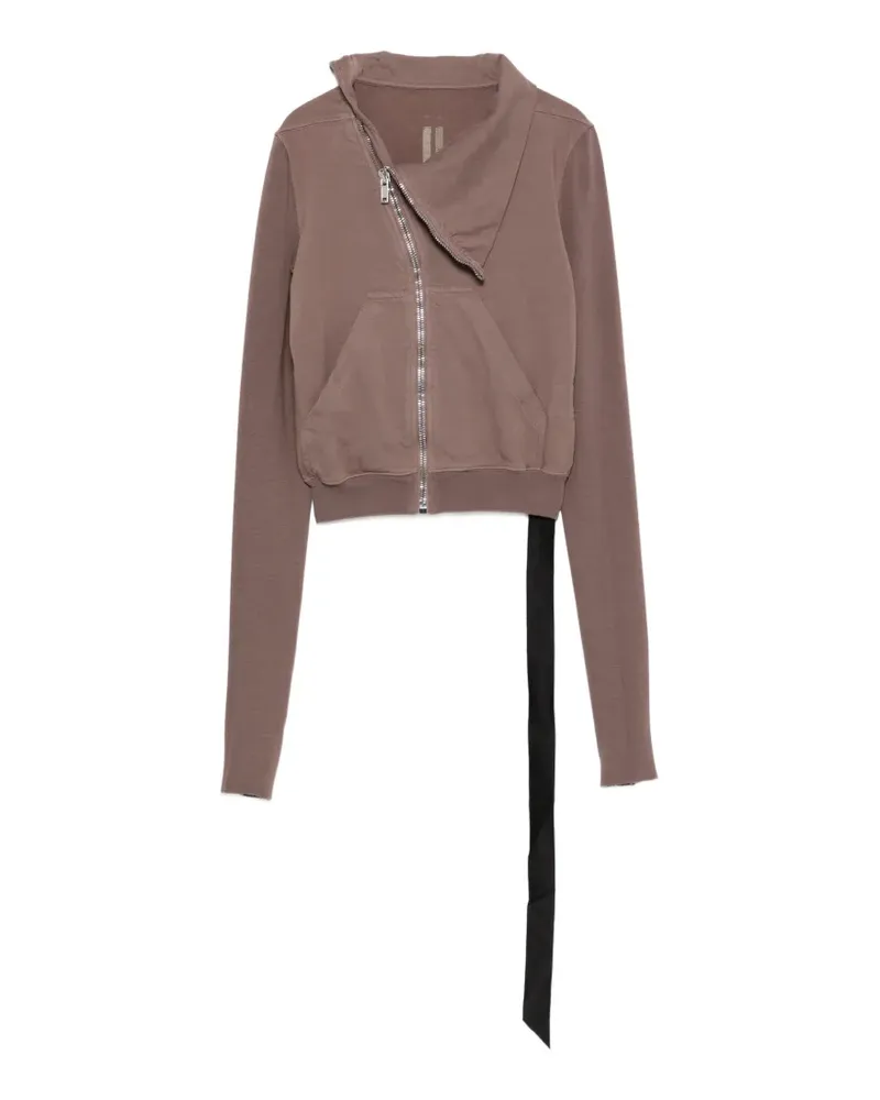 DRKSHDW by Rick Owens asymmetric zip-up sweatshirt - Braun Braun