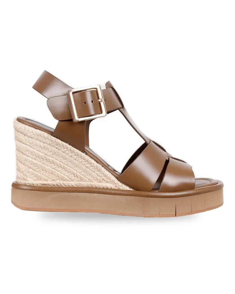 Paloma Barceló strappy wedge-heel espadrilles - Braun Braun