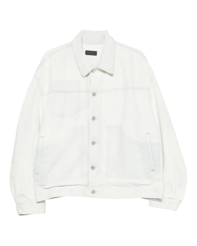 Haikure Jeansjacke mit Kontrasteinsätzen - Weiß Weiß