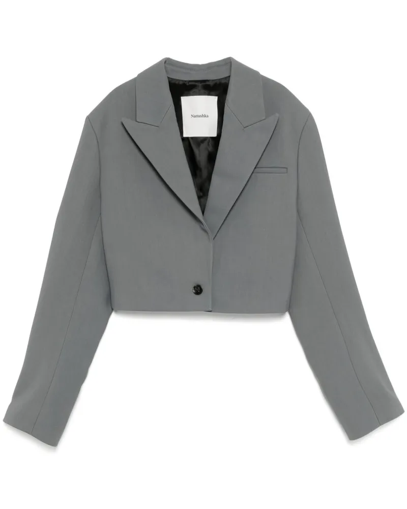 Nanushka Kastiger Cropped-Blazer - Grau Grau