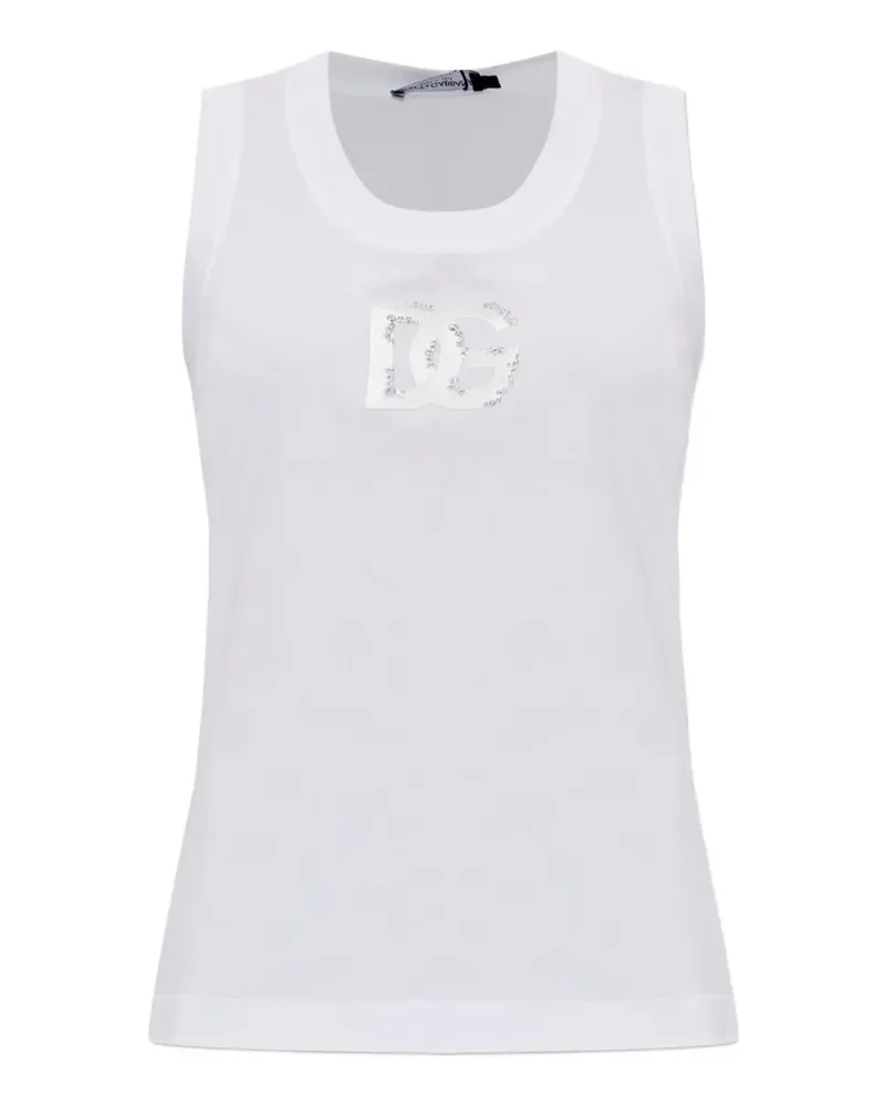 Dolce & Gabbana logo-detail tank top - Weiß Weiß