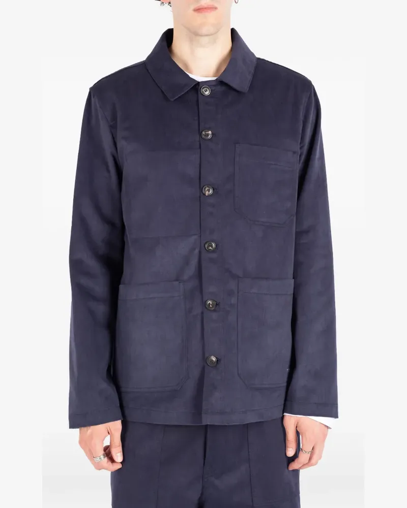 Société Anonyme Work Hemdjacke mit Knopfleiste - Blau Blau