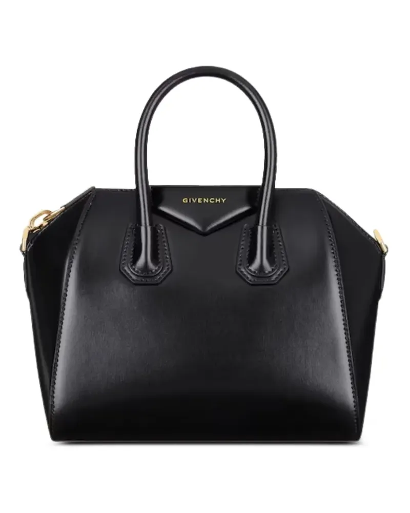 Givenchy small Antigona catchall bag in shiny grained leather - Schwarz Schwarz