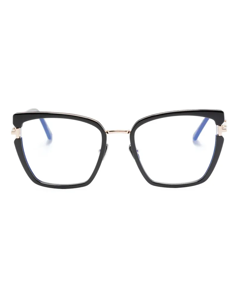 Tom Ford FT5984B Cat-Eye-Brille - Schwarz Schwarz