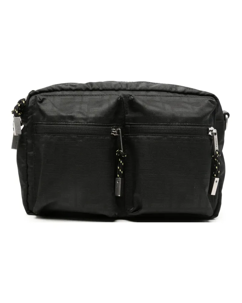 Fendi Schultertasche mit Logo - Schwarz Schwarz