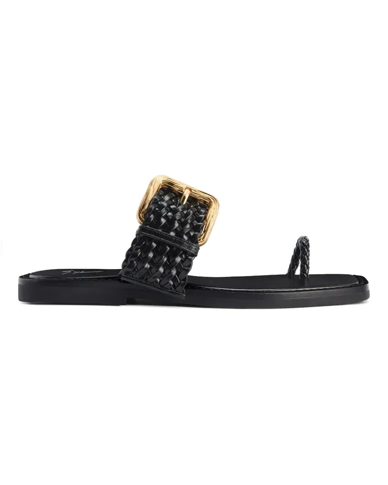 Giuseppe Zanotti Cristà woven buckle sandals - Schwarz Schwarz
