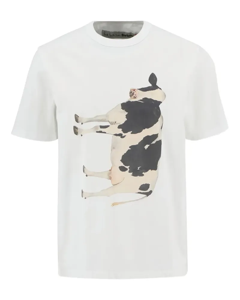 Barbour Paul Smith T-Shirt mit Kuh-Print - Weiß Weiß