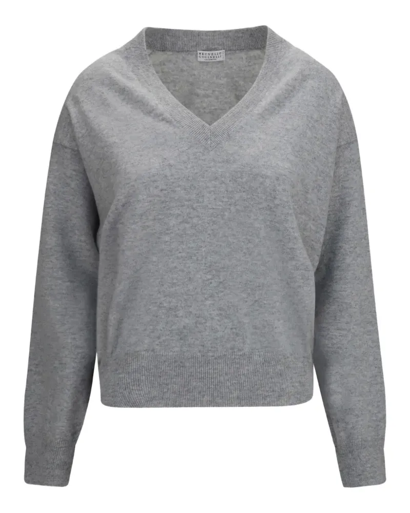 Brunello Cucinelli V-neck cashmere sweater - Grau Grau
