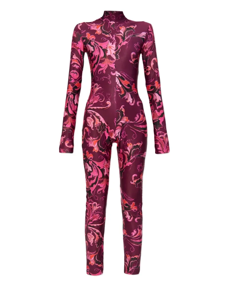 Versace Jeans Jumpsuit mit Blumen-Print - Rosa Rosa